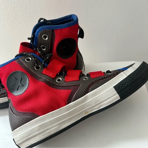 Converse Chuck 70 Tech Hiker High Top Sneakers Men’s Size 8 Red Blue Putty
